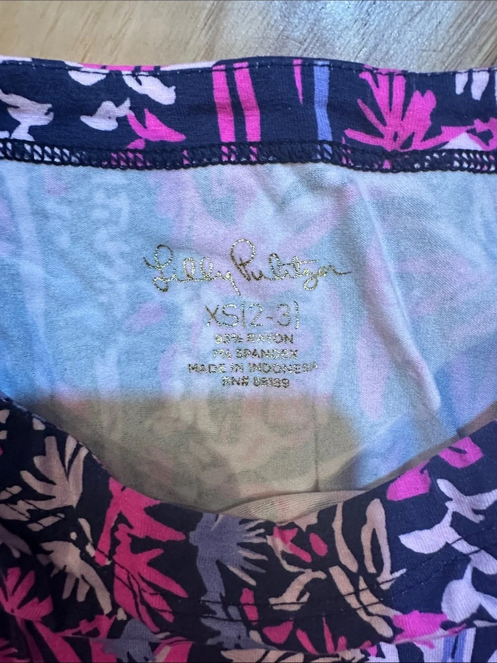 Lilly Pulitzer Girls Navy, Pink & White Tropical Print Dress